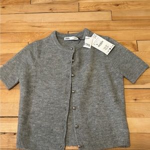 Zara Knit Cardigan with short sleeves